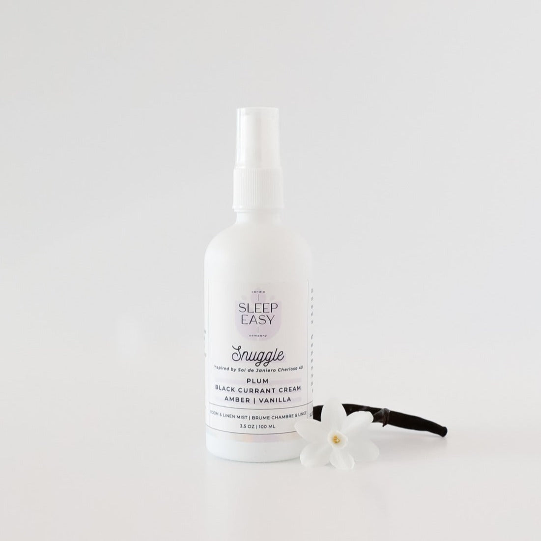 Snuggle Room & Linen Mist, Plum, Black Currant Cream, Amber, And Vanilla Fragrance.