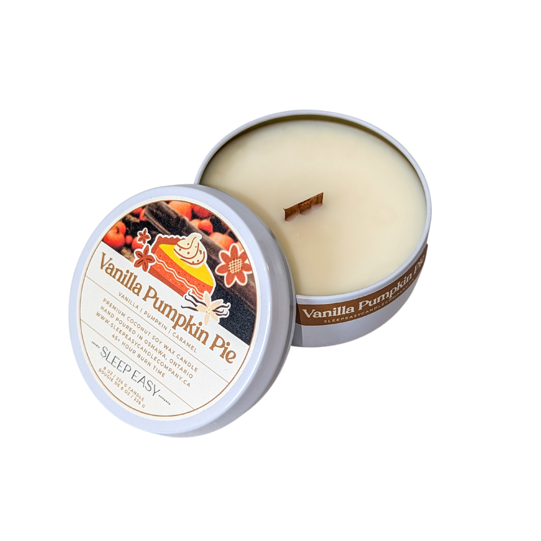 Vanilla Pumpkin Pie - Wood Wick - Coconut Soy Candle