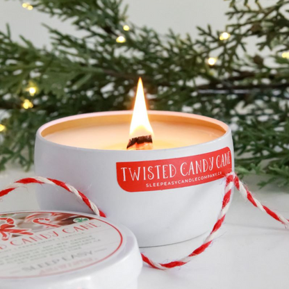 Twisted Candy Cane - Coconut Soy Candle