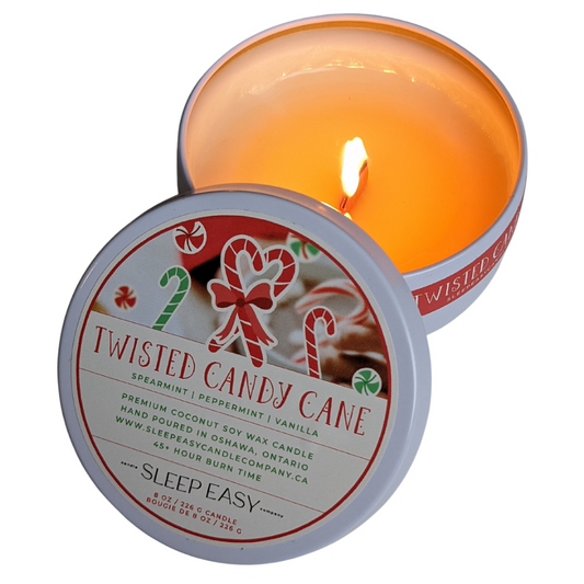 Twisted Candy Cane - Coconut Soy Candle